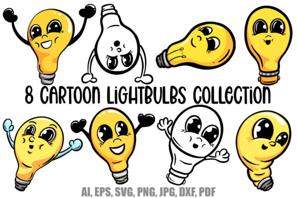 8 Cartoon Lightbulb Designs for Creative Projects