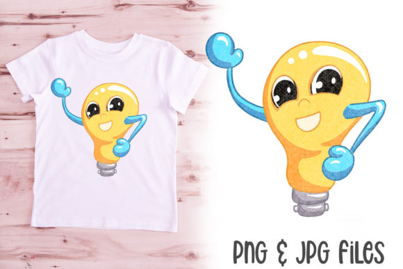 Cartoon Lightbulb Bulb Logo Mascot: A Bright Design Asset