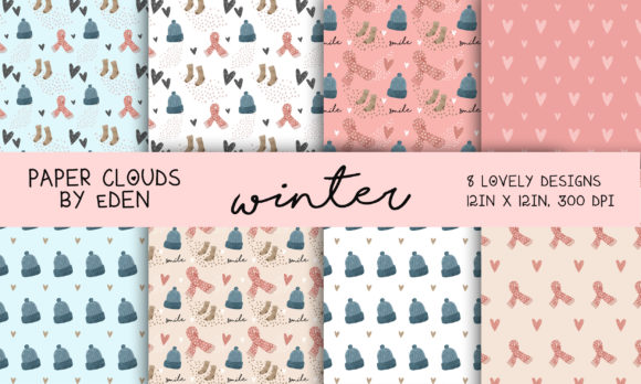 Christmas Winter Digital Paper Bundle: Elevate Your Designs