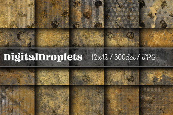Gilded Halloween Papers Vol. 1: Gothic Textures for Design