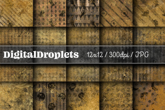 Gilded Halloween Papers Vol. 8: Gothic Textures for Design