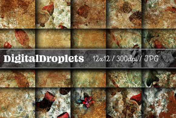 Golden Christmas Grunge Vol. 12: Unleash Vintage Holiday Design