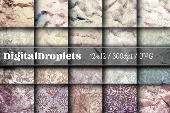 Golden Damask Dust: Vintage Textures for Modern Design