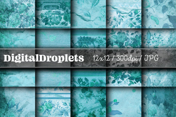 Journaled Flowers Vol. 15: Vintage Texture for Modern Design