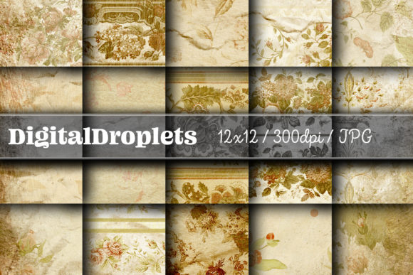 Journaled Flowers Vol. 2: Vintage Floral Digital Papers